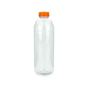 Bouteilles PET Servipack , bouchon orange 100cl